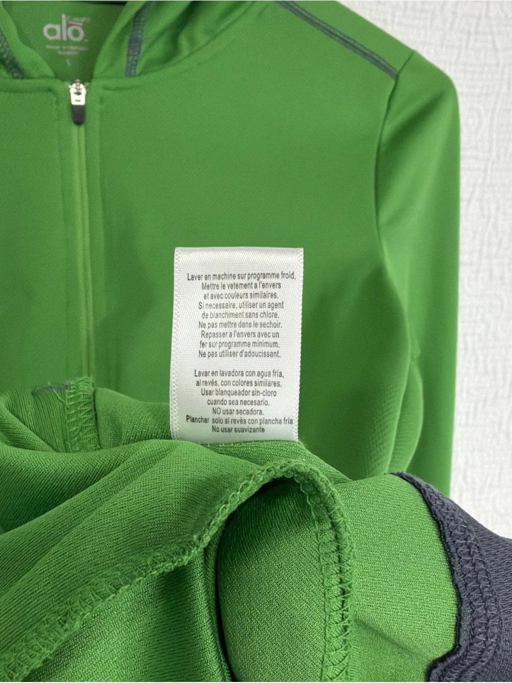 Alo Yoga Hoodie Pullover Shirt Women Large Green Coolfit Quarter Zip Mid Layer L